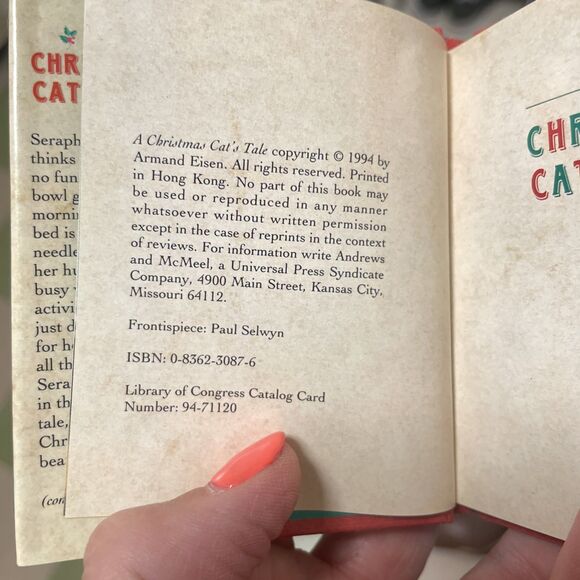 Mini Christmas Book Lot Night Before Christmas, A Christmas Cat Tale Golden Bk￼ - Picture 3 of 5